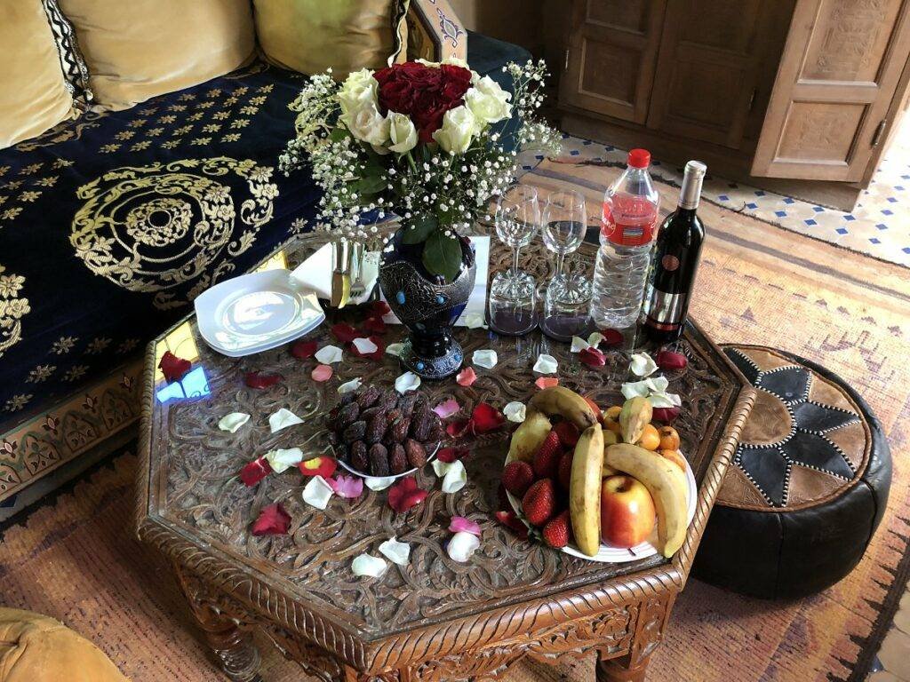 Accueil mariés au Riad Layalina Fes