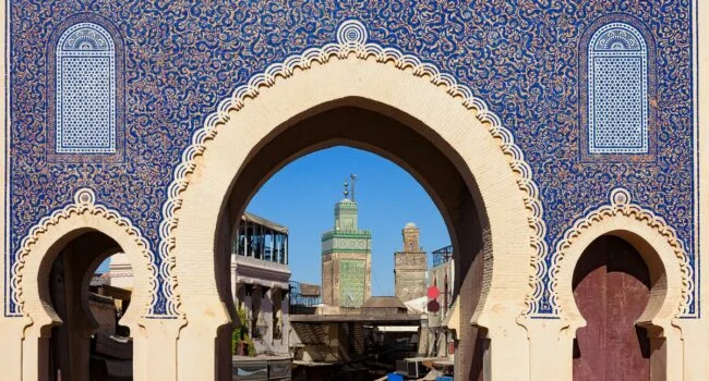 Bab Boujloud the blue gate in Fes