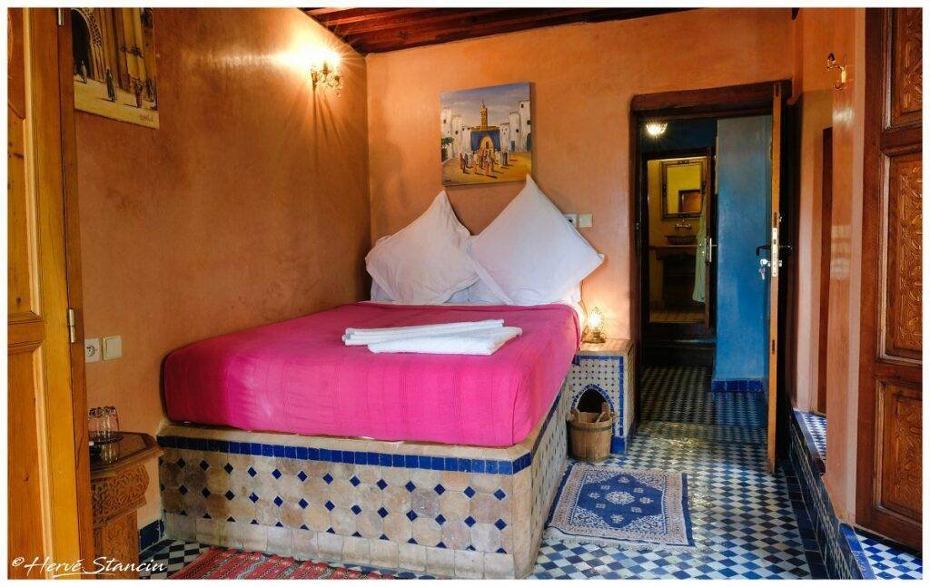 Chambre avec lit 2 pers Hôtel Riad Layalina Fes