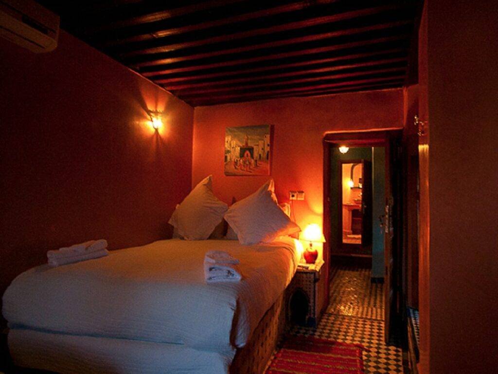 Chambre lit double 2 pers au Riad Layalina Fes