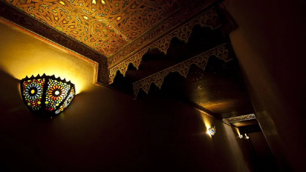 Lighting and decoration Riad Layalina in Fes, Morocco