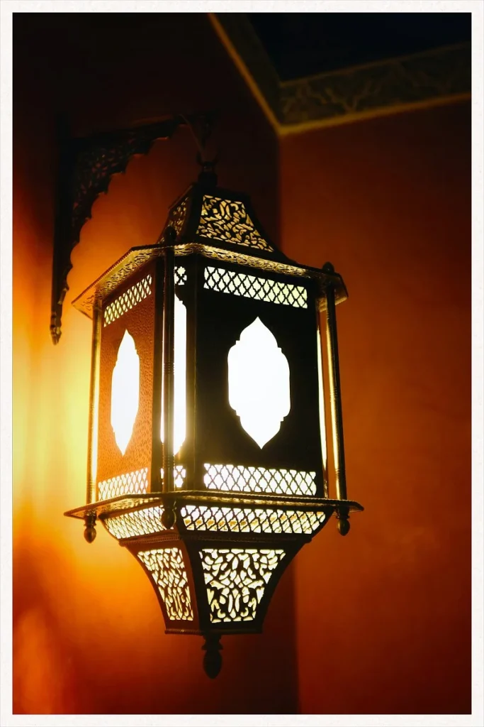 Lighting at Riad Layalina in Fez