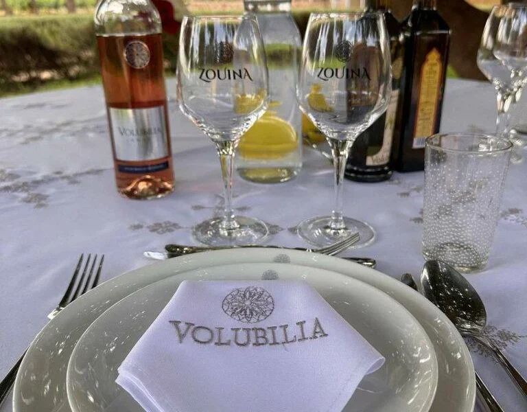 Lunch wine tasting at Villa Volubilia estate