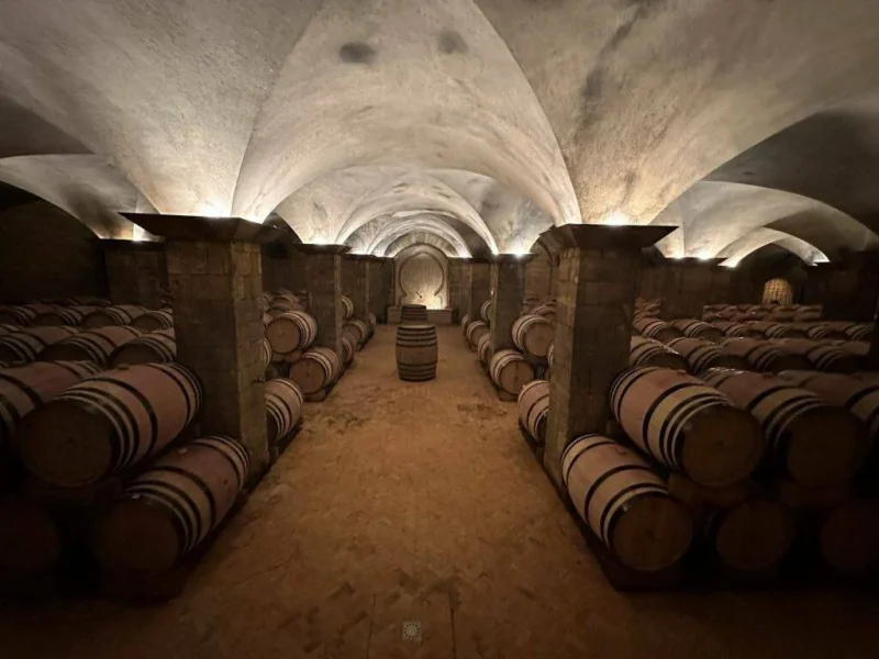 Magnificent Chateau Roslane cellars in Meknes