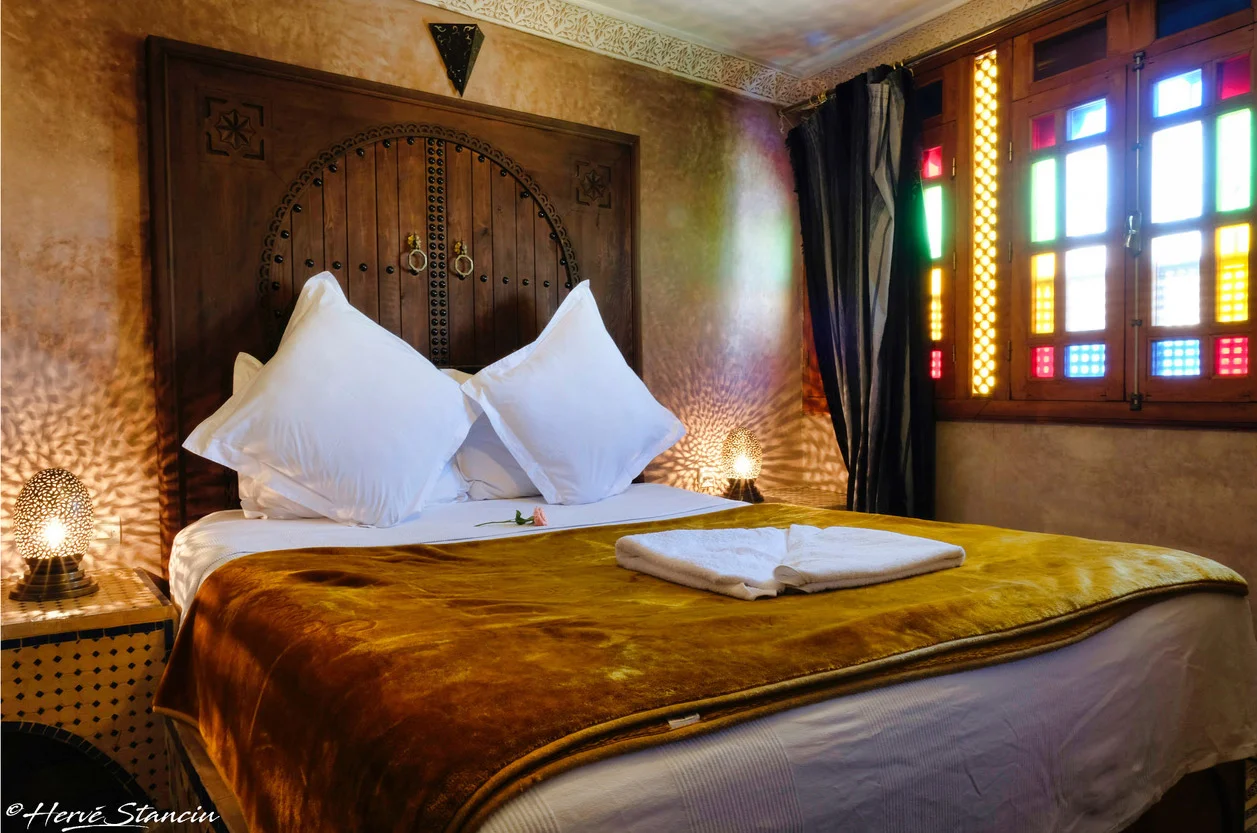 Main bedroom in suite Riad Layalina Fes Main bedroom in suite Riad Layalina Fes