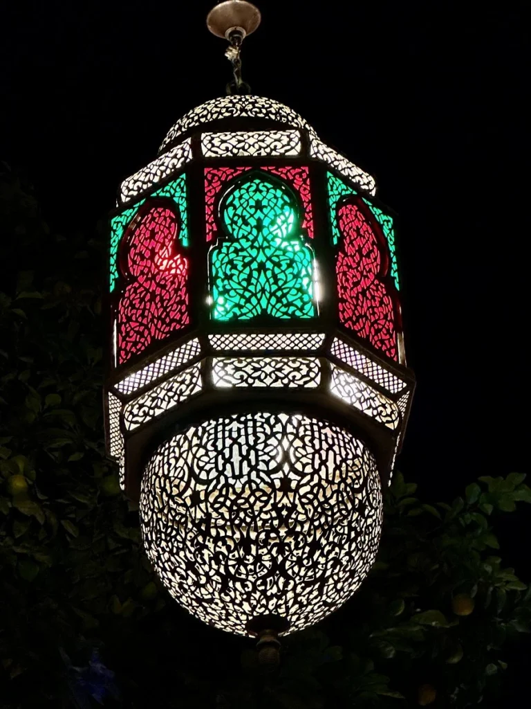 Main lighting of the patio Riad Layalina Fez