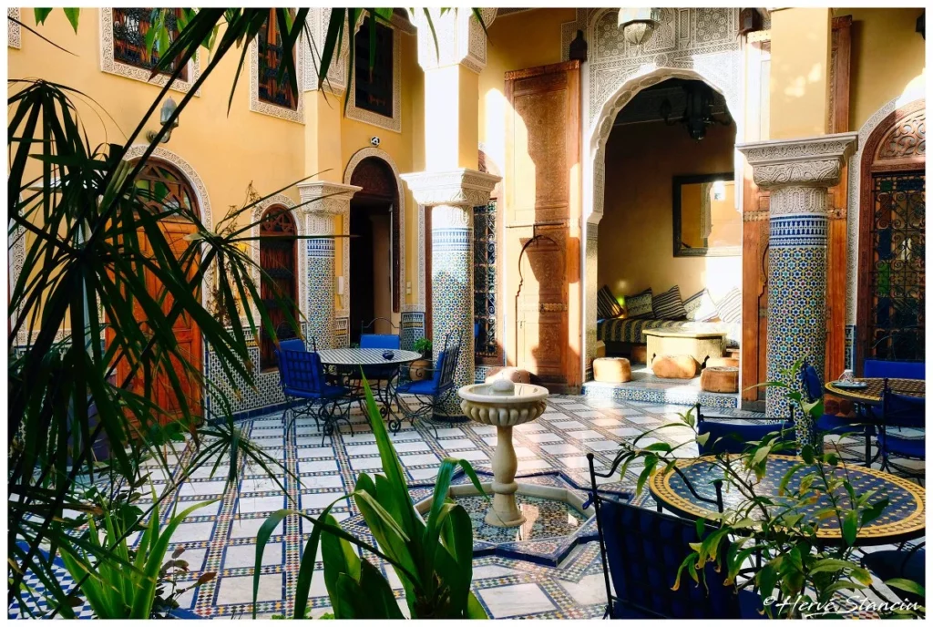 Patio view at Riad Layalina Fez