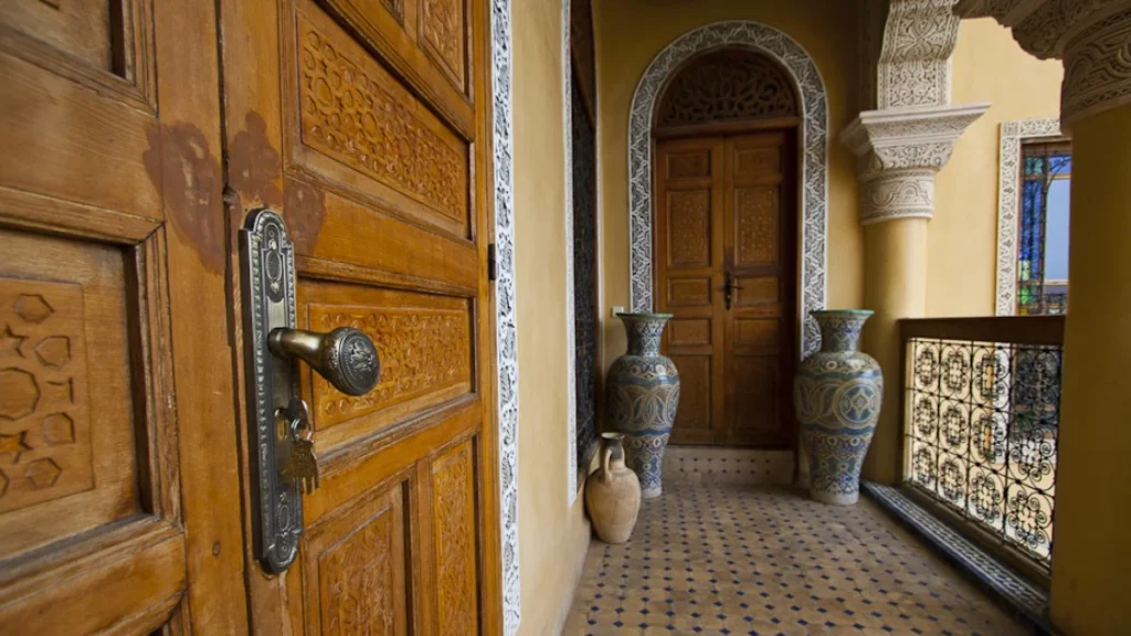 Suite doors at Riad Layalina Fes