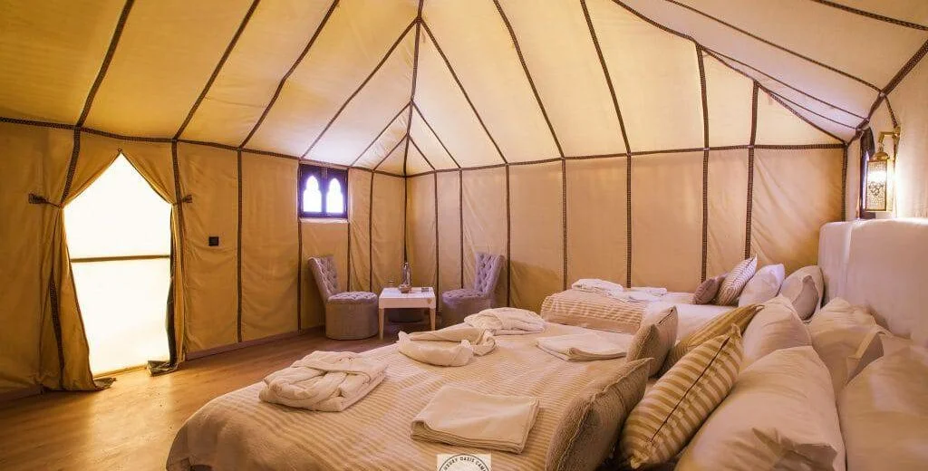 Tent 3 pax with air conditioning, Erg Chebbi luxury desert camp, Merzouga
