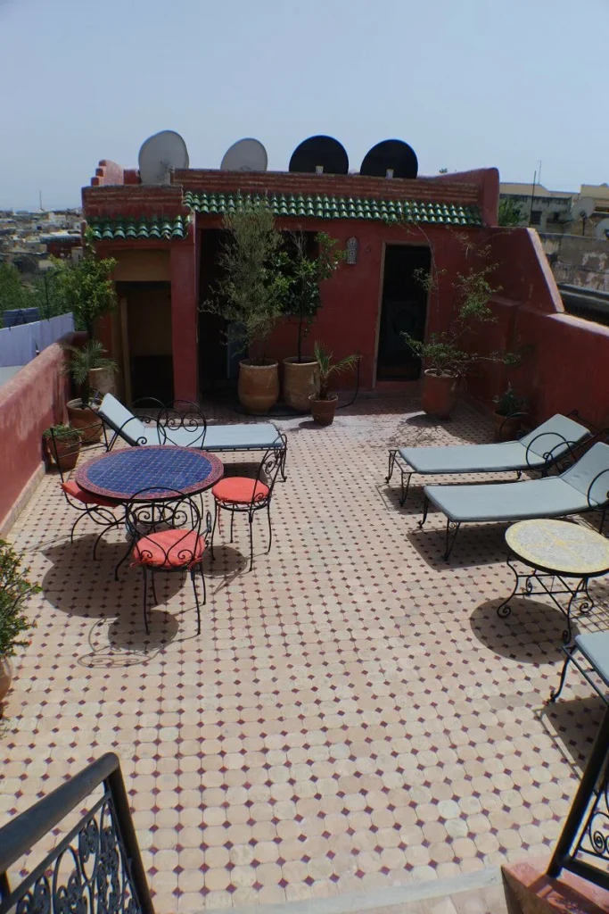 Terrace view from the pergola Riad Layalina Fes