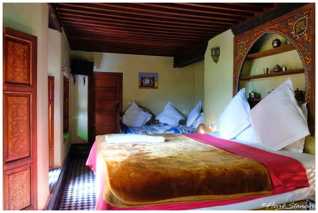 The superior double room at Riad Layalina Fez